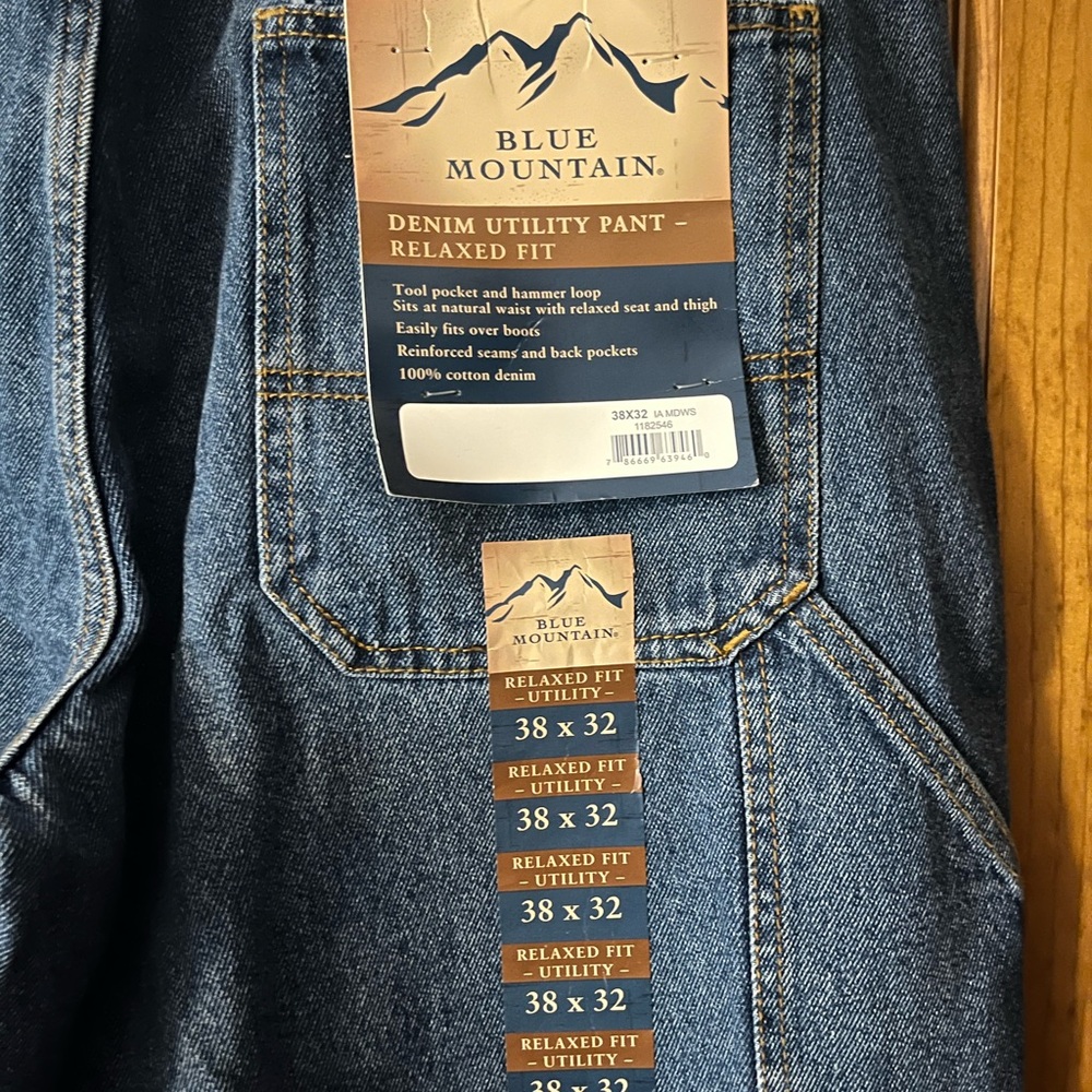 Men's Blue Denim Utility Jeans
